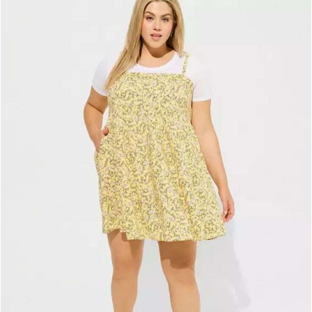 Torrid Yellow Challis Mini Sundress Sz 5X